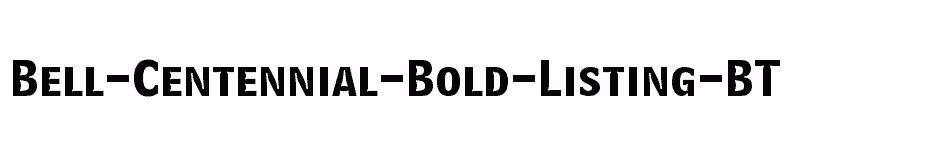font Bell-Centennial-Bold-Listing-BT download