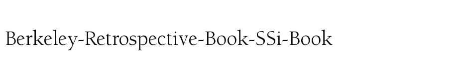font Berkeley-Retrospective-Book-SSi-Book download