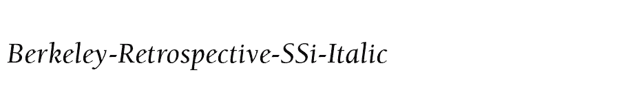 font Berkeley-Retrospective-SSi-Italic download