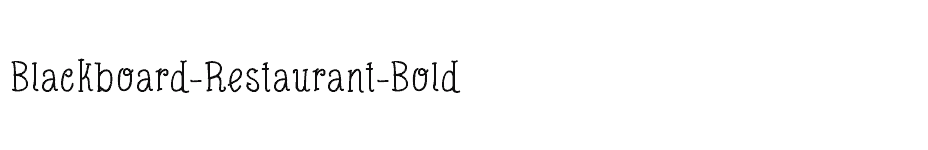 font Blackboard-Restaurant-Bold download