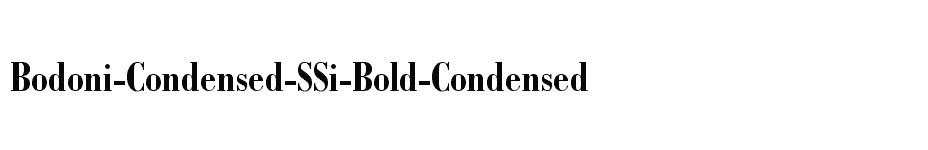 font Bodoni-Condensed-SSi-Bold-Condensed download