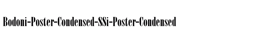 font Bodoni-Poster-Condensed-SSi-Poster-Condensed download
