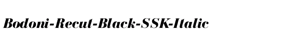 font Bodoni-Recut-Black-SSK-Italic download