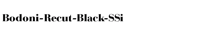 font Bodoni-Recut-Black-SSi download