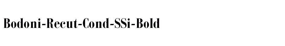 font Bodoni-Recut-Cond-SSi-Bold download
