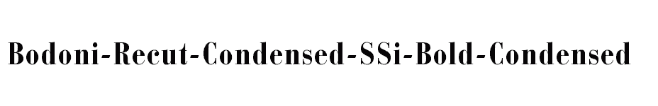 font Bodoni-Recut-Condensed-SSi-Bold-Condensed download