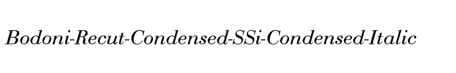 font Bodoni-Recut-Condensed-SSi-Condensed-Italic download
