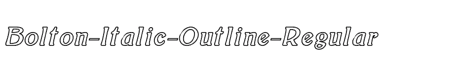 font Bolton-Italic-Outline-Regular download