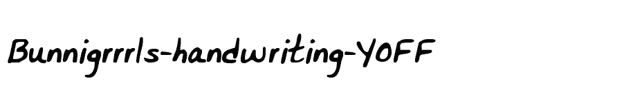 font Bunnigrrrls-handwriting-YOFF download