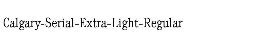 font Calgary-Serial-Extra-Light-Regular download