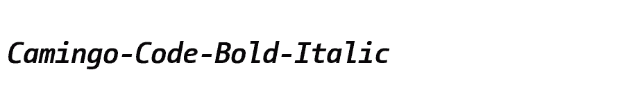font Camingo-Code-Bold-Italic download