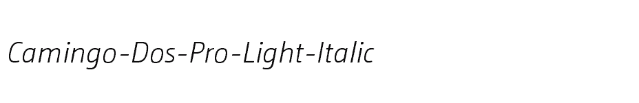 font Camingo-Dos-Pro-Light-Italic download