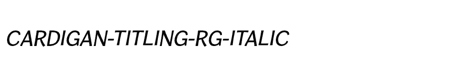 font Cardigan-Titling-Rg-Italic download
