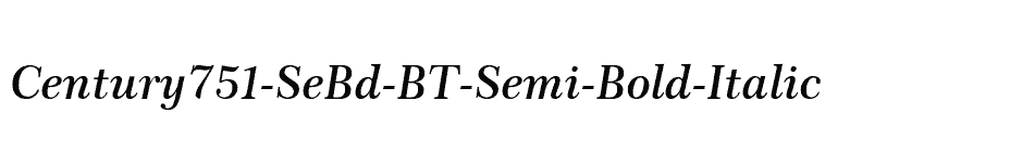 font Century751-SeBd-BT-Semi-Bold-Italic download