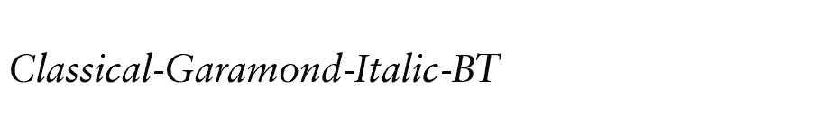 font Classical-Garamond-Italic-BT download