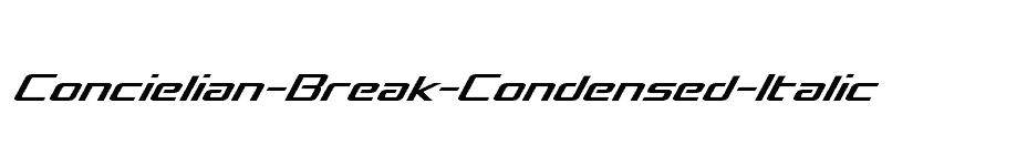font Concielian-Break-Condensed-Italic download