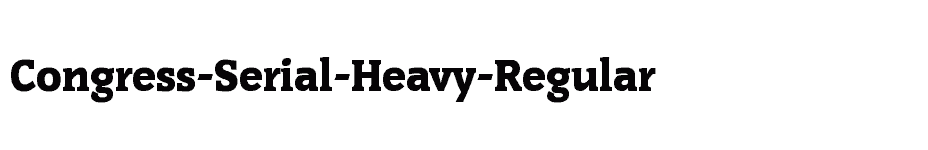 font Congress-Serial-Heavy-Regular download