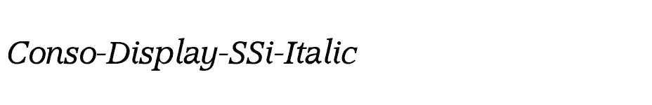 font Conso-Display-SSi-Italic download