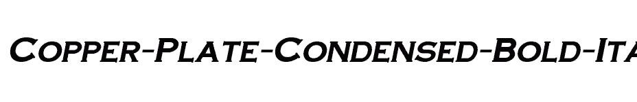 font Copper-Plate-Condensed-Bold-Italic download