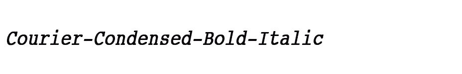 font Courier-Condensed-Bold-Italic download