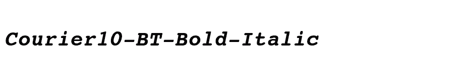 font Courier10-BT-Bold-Italic download