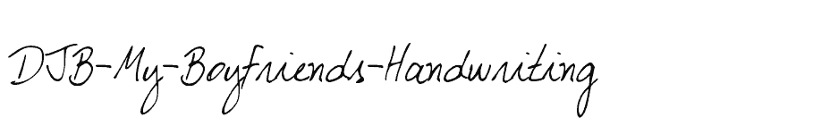 font DJB-My-Boyfriends-Handwriting download