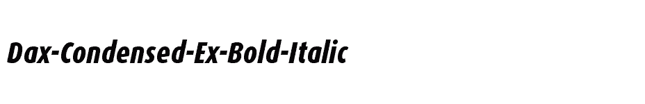 font Dax-Condensed-Ex-Bold-Italic download