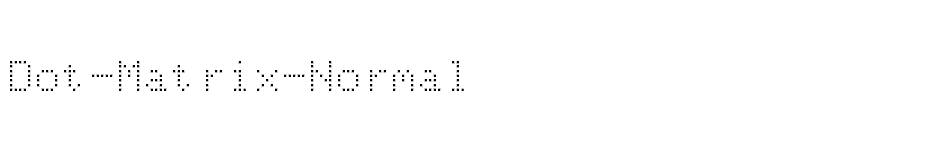 font Dot-Matrix-Normal download