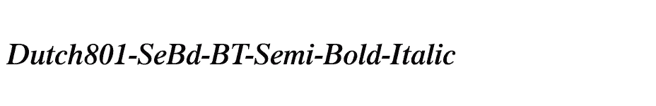 font Dutch801-SeBd-BT-Semi-Bold-Italic download