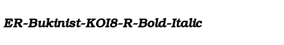 font ER-Bukinist-KOI8-R-Bold-Italic download