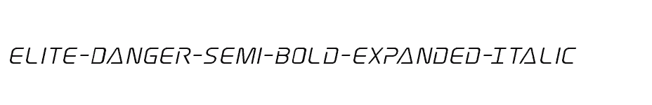 font Elite-Danger-Semi-Bold-Expanded-Italic download