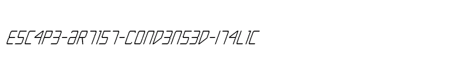 font Escape-Artist-Condensed-Italic download