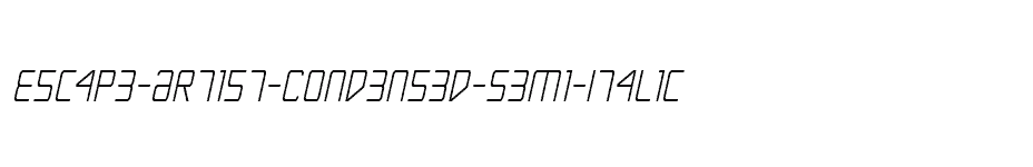 font Escape-Artist-Condensed-Semi-Italic download