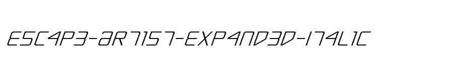 font Escape-Artist-Expanded-Italic download
