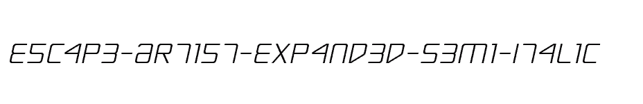 font Escape-Artist-Expanded-Semi-Italic download