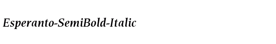 font Esperanto-SemiBold-Italic download