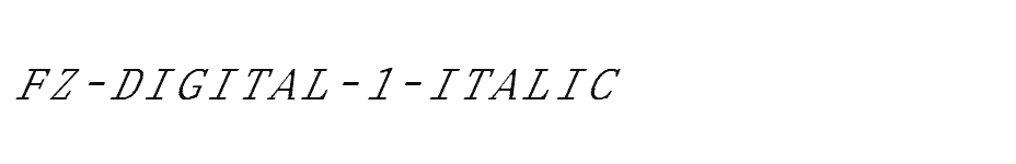 font FZ-DIGITAL-1-ITALIC download