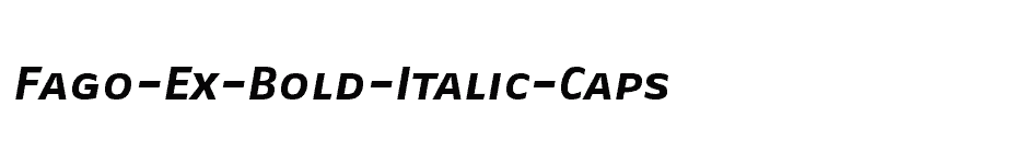 font Fago-Ex-Bold-Italic-Caps download