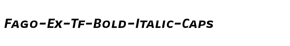 font Fago-Ex-Tf-Bold-Italic-Caps download