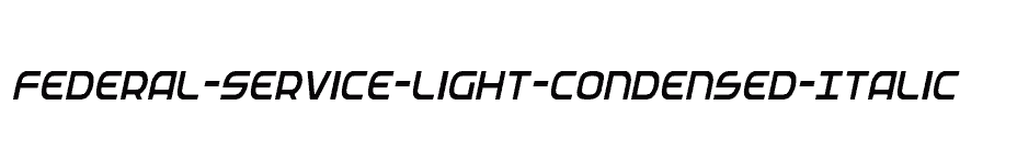 font Federal-Service-Light-Condensed-Italic download