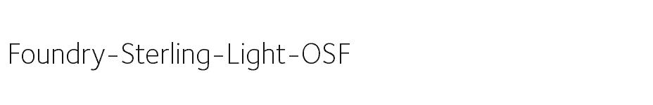 font Foundry-Sterling-Light-OSF download