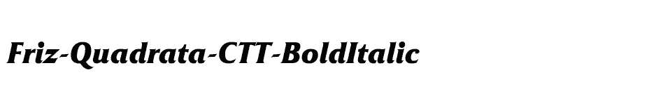 font Friz-Quadrata-CTT-BoldItalic download