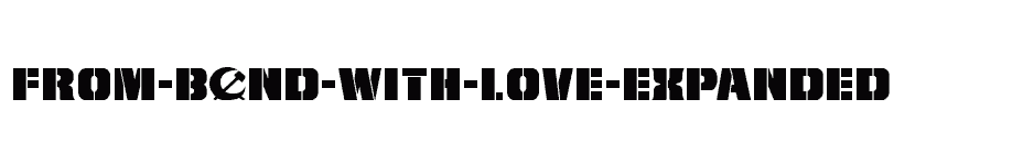 font From-BOND-With-Love-Expanded download