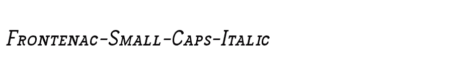 font Frontenac-Small-Caps-Italic download