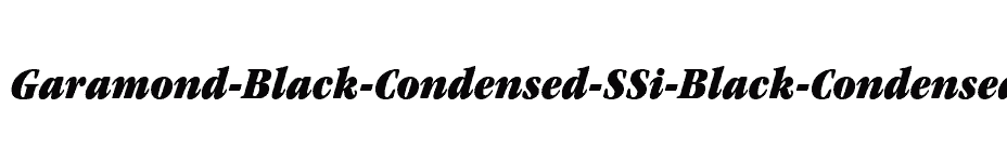 font Garamond-Black-Condensed-SSi-Black-Condensed-Italic download