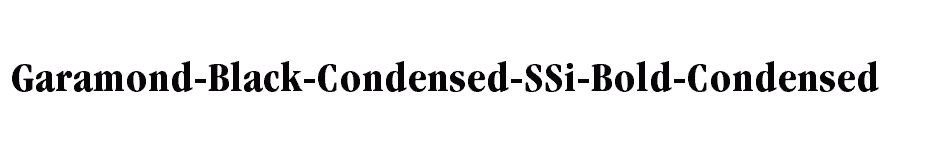 font Garamond-Black-Condensed-SSi-Bold-Condensed download