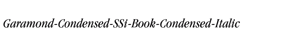 font Garamond-Condensed-SSi-Book-Condensed-Italic download