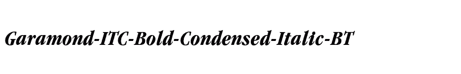 font Garamond-ITC-Bold-Condensed-Italic-BT download
