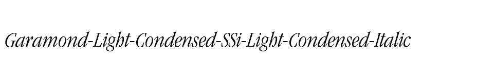 font Garamond-Light-Condensed-SSi-Light-Condensed-Italic download