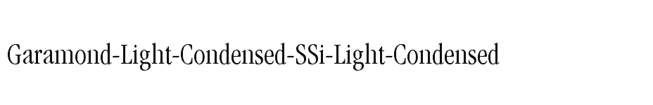 font Garamond-Light-Condensed-SSi-Light-Condensed download
